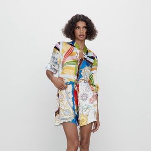 Zara Printed Mini Dress